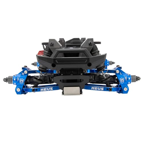 MEUS Racing Aluminum Steering Knuckles C-Hub Stub Axle Carrier Kit for Traxxas 1/16 Mini Maxx Upgrade Parts #10736,10752(Blue) - color: Blue