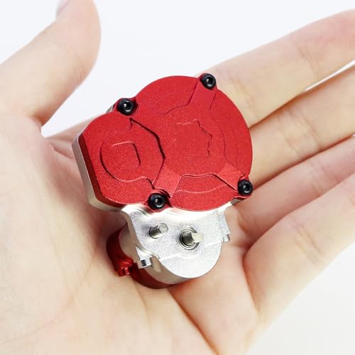 Metal Transmission Gearbox with Bracket for FMS FCX24 1/24 Power Wagon FCX18 Land Cruiser LC80 K5 Blazer RC Crawler Upgrade Part (Titanium) - color: Titanium