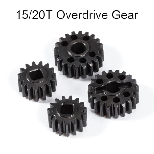 Heat Treated Steel 15T/20T Portal Overdrive Gear 36% OD 12T/23T Standard Gear for Axial 1/10 Capra F9 SCX10 III AR45 Portal Axle (15T 20T) - color: 15t 20t