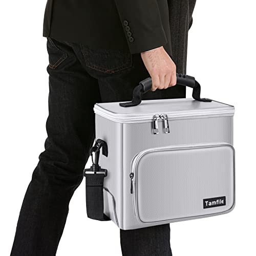 Tamfile Fireproof Lipo Battery Bag, 4200°F Explosionproof Lipo Safe, Silver | Heat Resistant, Large Capacity, Lithium Batteries Storage, RC Drone LiPo Battery Storage, Transport and Charging Protection - color: Silver