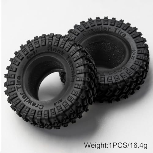 1.3" Crawler Tires for TRX4M 1/18 SCX24 1/24 RC Crawler Upgrade Part | RC Rubber Tires with Foam Insert,60x20mm - size: 1.3"