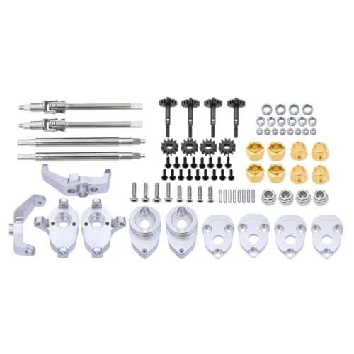 Aluminum Portal Front and Rear Axles for 1/18 RC Crawler Ground Clearance Plus 8.1MM DIY Kit(Silver; Ships from: China Mainland) - color: Silver; Ships From: China Mainland