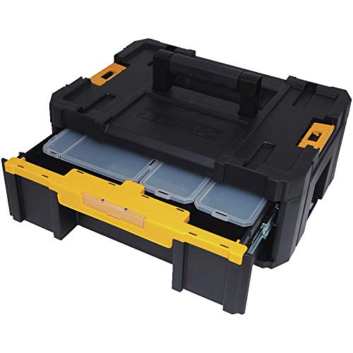 DEWALT Tool Organizer, TSTAK III, Single Deep Drawer, Heavy Duty Latches, Removable Compartments for Small Tools and Accessories (DWST17803) - size: One Size (Single Pack)