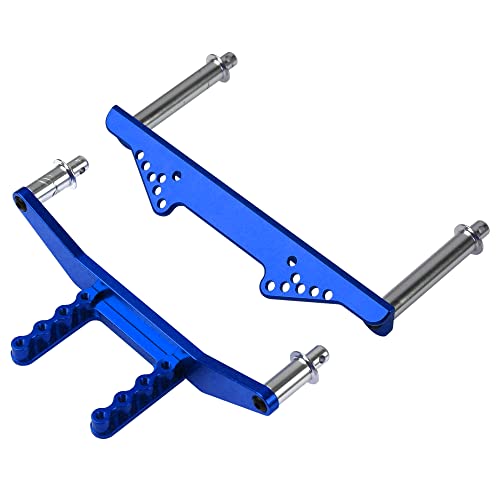 Metal Front & Rear Body Mounts Body Posts Upgrade Parts Compatible with Traxxas Slash 2WD Rustler Stampede VXL 1/10 RC 2WD Car (Blue) - color: Blue