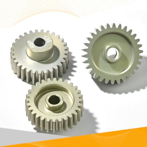 3PCS 48P Pinion Gear Set 7075 Aluminum Alloy 3.175mm Shaft 28T 29T 30T with Screws & Hex for 1/10 RC Arrma Traxxas HPI Sakura Losi Axial SCX10 Tamiya Monster Truck Buggy Motor Gears Upgrade - size: 28 29 30T