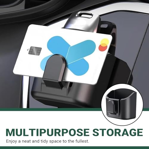 Car Key Box, Car Key Fob Holder Dash Mount, 2.17" x 2" Dashboard Storage Organizer, Universal Vehicle Console Storage Box Accessory (Black)