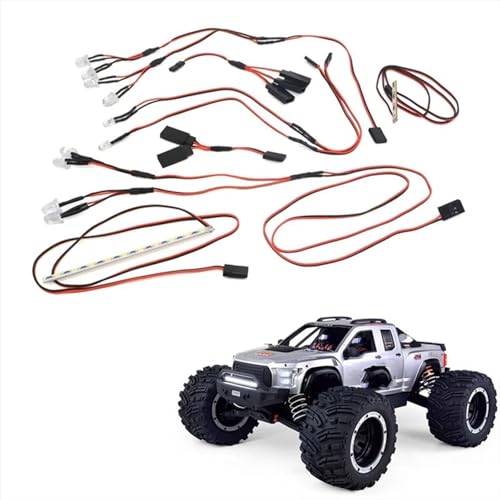 RC Front Rear Lamp Group Compatible with ZD for Racing MX-07 8786 1/7 RC Car Spare Parts Accessories Front and Rear Light Kit RC Car Light Set Lighting System
