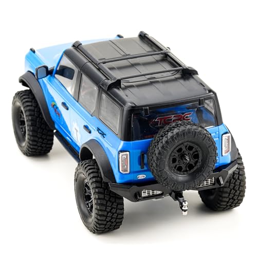 Aluminum Front and Rear Bumpers Set for TRX4M Bronco 1/18 RC Crawler Car Upgrade Parts - color: Black