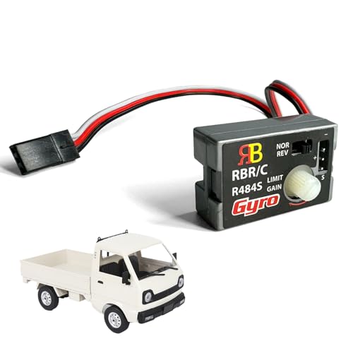 Mini Gyro Module for RC Cars Drift Drive, Automatic Stability Control Gyro Sensitivity R484 Mini RC Car Gyro Stabilizer 4-6V Analog SMM System for WPL D12