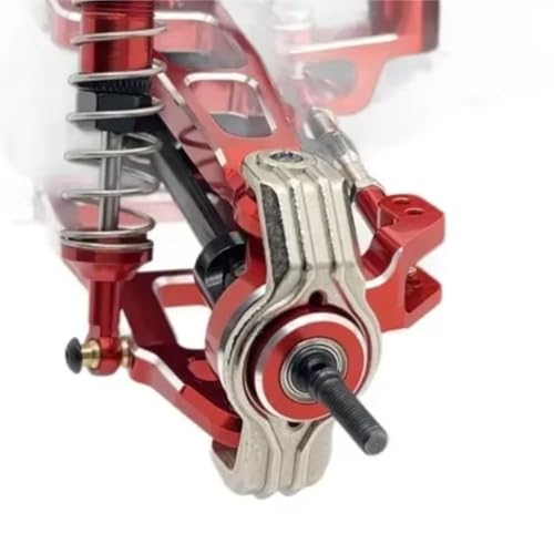 RC Steering Knuckle Block for UD UD1201 UD1202 UD12PRO Metal Front Steering Cup Rc Model Crawler Car Truck for Buggy OP Accessories Upgrade Parts(Red) - size: Red