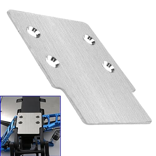 Stainless Steel Front & Rear Skid Plate Chassis Armor Protector Guard Compatible with Traxxas Slash 2WD 1/10 RC Car