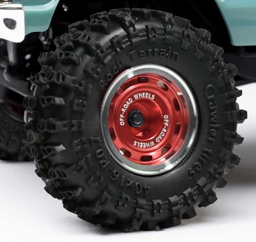 0.7” FS6 Super Soft Crawler Tires, 40×16mm Micro Scale Rubber Tires with Foam Inserts, Compatible with Axial SCX30 Redcat Ascent-32 1/30–1/32 RC Crawler Upgrades (4PCS)
