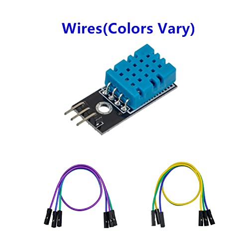 BOJACK DHT11 Temperature Humidity Sensor Module Digital Temperature Humidity Sensor 3.3V-5V with Wires for Arduino Raspberry Pi 2 3 (Pack of 2) - size: DHT11