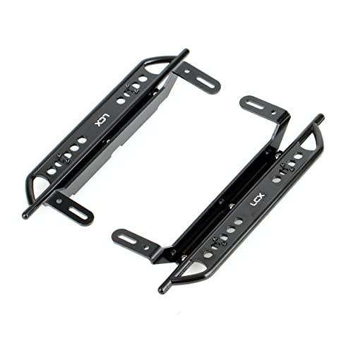 LCX 1/10th RC Crawler Car Aluminum Alloy Rail Steel Side Step Running Board Rock Slider for TRX4 TRX-4, Upgrades Parts Accessories
