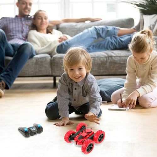 Abaodam Double-Sided Rc Off-Road Stunt Car with Flips High-Speed Rotation Material for Birthday Multi-Action Remote Control Vehicle for Indoor Outdoor Use