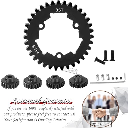 35T Spur Gear Upgrades Part for 1/5 X-Maxx 6S Monster Truck,1/5 X-Maxx 8S Monster Truck,Medium Carbon Steel 35T 1.5 Spur Gear with Pinion Gear(23T/24T/25T/26T) Hops Up