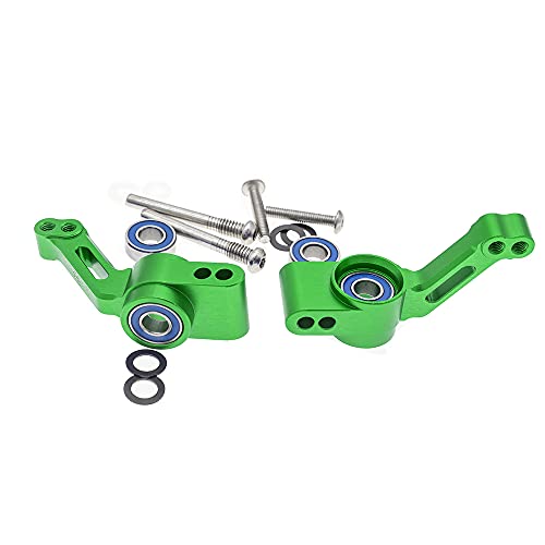 RC Alloy Rear Stub Axle Carriers for Traxxas 1/10 Rustler 4X4, Stampede 4X4, Slash 4X4 4WD-Replaces Part 1952(Pair) - color: Green