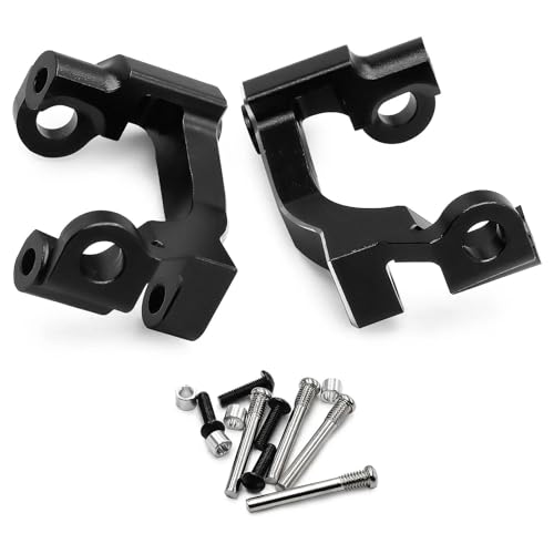 7075 Aluminum C-Hubs for Traxxas 1/16 Mini Maxx & Mini Slash 4X4 Replace 10732 High Strength Lightweight Steering Knuckle Black - color: Black