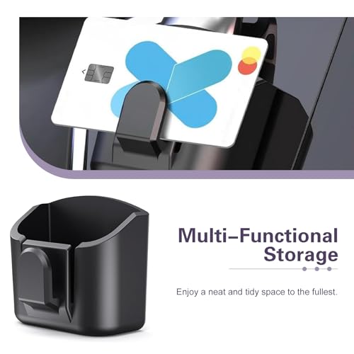 Car Key Box, Small Remote Control Organizer Box, 2.17In x 2.01In Car Storage Pocket, for Phone Money Cards Keys Glasses Remote (Black)