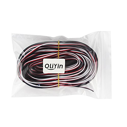 50 feet 22AWG Servo Cable 3p Line for Futaba JR RC Servo Hobby Model Aircraft Model Wiring 60 corex0.08mm