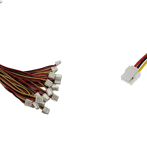 20Pairs Micro JST GH 3Pin 1.25mm Male Female Connector, GH1.25 Terminal Connector Wire Cable 15cm 28AWG - size: 3Pin