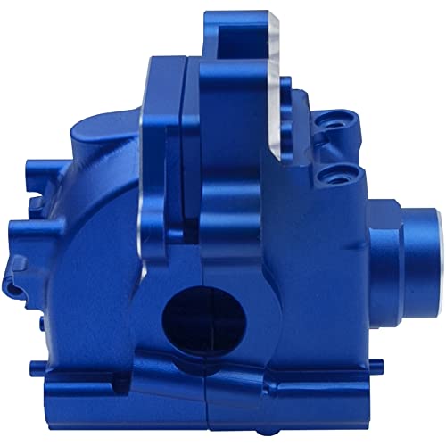 Metal Front/Rear Gearbox Housing Bulkhead Differential Gear Box Cover Case # 9529 Compatible with Traxxas 1/8 Sledge 4WD 95076-4 RC Monster Truck Upgarde Parts (Blue) - color: Blue