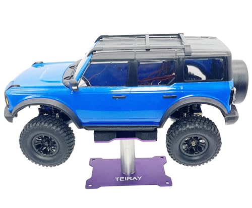 RC Car Work Stand Mat Repair Workstation Aluminum 360 Rotation Height Body Mounts for 1/16 1/18 1/24 SCX24 TRX4M Scale Cars Trucks RC car Display Stand (Purple) - color: Purple