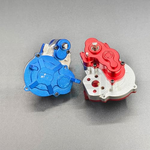 Complete RC Metal Transmission Gearbox Case with Gear Compatible for FMS FCX24M RC Crawler Car Upgrades Parts Transmission Center Gearbox Case for FMS FCX24M Accessories(Blue) - color: Blue