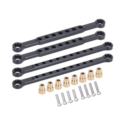 Rc Connecting Rod Tie Rod For Traxxas 1/10 For Slash 4x4 BL-2S 4WD Aluminum Front Rear Sway Bar Kit RC Car Replacement Accessories(Black) - color: Black
