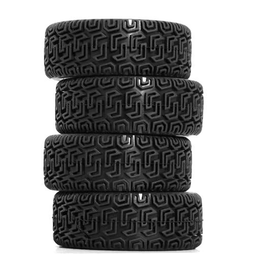 1/10 RC On-Road tires 68mm Rally Car Tire and Plastic Wheels 12mm Hex good drifting power for 1/10 RC On-Road Touring Drift Car HPI Kyosho FAZER MK2 HSP Tamiya XV01 TT01%t054+1 (Green) - color: Green