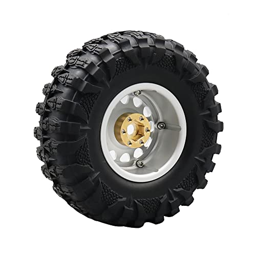4Pcs Brass Weights 1.9 2.2 Inches Beadlock Wheels 12mm Hex Wheel Hub Widen Adapters for SCX10 TRX4 1/10 RC Crawler Upgrades (Gold, 18.4mm) - color: Gold, size: 18.4mm