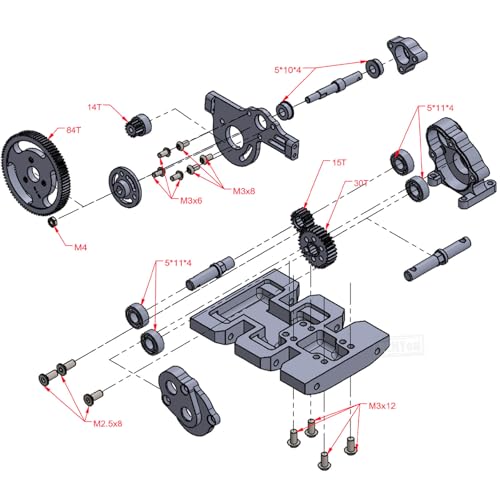 RC Carbon Fiber Upgardes Parts LCG Chassis Kit for 1/10 SCX10 SCX10 II Capra 1.9 UTB and Other DIY Builds RC Crawler,Front Mounted Transmission LCG Chassis Kit,Black - color: Black(for 1/10)