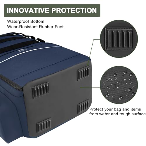 MATEIN Fishing Backpack, Tackle Storage Bag with Rod Holders & Cooler | Water Resistant Fishing Bag Fits 4 3600 Trays, Large Wide Open Tackle Box Backpack, Gifts for Fishermen - color: Blue