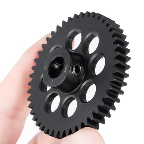 Steel Pinion Motor M1 8mm 46T Gears for ARRMA 4WD Tra-xxas X-MAXX | 1/5 1/7 1/8 RC Car Upgrade - size: 46T