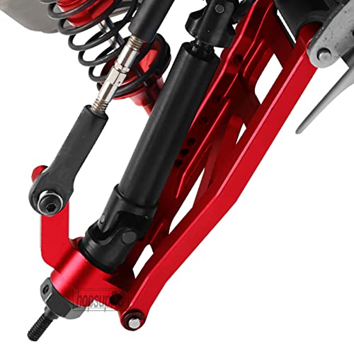 Alloy Steering Blocks Caster Blocks C-Hubs Stub Axle Carriers Upgrades Part for 1/10 Slash Rustler Stampede Hoss 4x4 VXL 4wd,Left & Right,w/Wheel Hex & Bearings Hops Up,Red - color: Blocks-Red