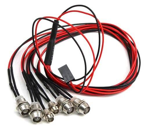 2 Sets RC 6 LED Light Kit Accessories RC Headlights/Taillight Kit for 1/10 Crawler Car Axial SCX10 D90 D110 TRX4 TRX6 Redcat Upgrades Parts - color: Gray