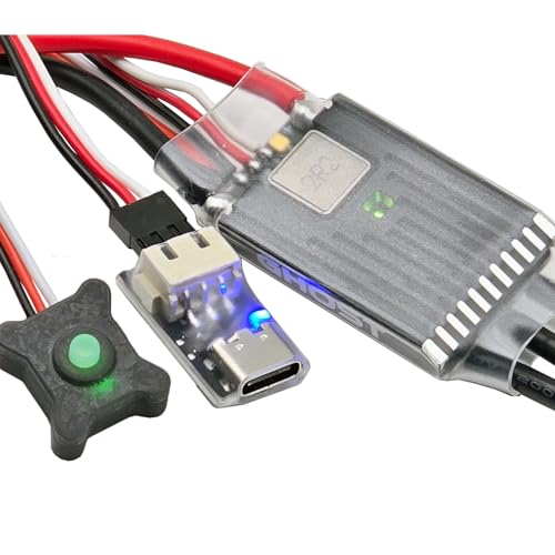 Ghost 60A Brushless ESC,Electric Speed Controller 12A BEC 5-8.4V,with WiFi-Link Parameter Configuration, for 1/10 Axial SCX10 TRX-4 TRX-6 RC Crawler Car - color: 60A ESC