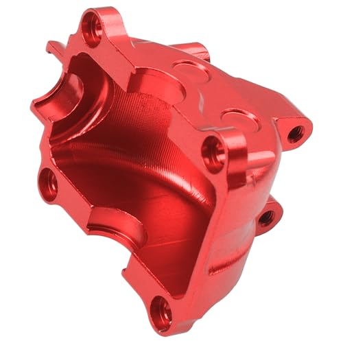 ShareGoo Metal Differential Gearbox Cover Diff Housing Case & Upper Arm Compatible with Tamiya TT02 TT-02D TT-02B TT-02FT 1/10 RC Car (Red) - color: Red