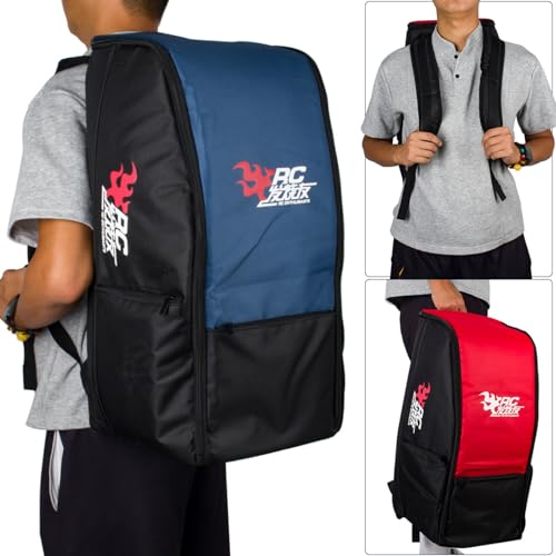  RC Backpack,RC Car Storage Bag,Multi Pockets Duffel Bag Carrying Case for 1/8 & 1/10 RC Car SCX10 Capra Wrangler TRX4 E-REVO VS4 BRX01 TF2 D90 CC01 YK4082 RGT EX8619 (Blue) - color: Blue