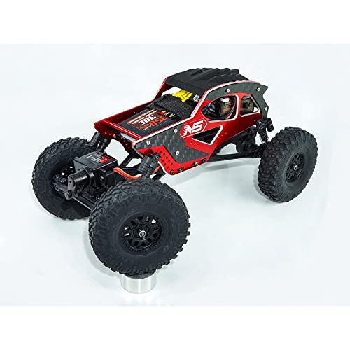 Nexxspeed Aluminum/Carbon Fiber Conversion Chassis Kit (RED) - AXIAL SCX24