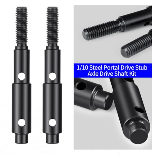 RC Brass Wheels Hex Hub 10mm/12mm Offset Extension Hex Drive Adapter Counterweight with RC Portal Drive Stub Axle Set Compatible with 1/10 Redcat Ascent Fusion Ascent Upgrade Parts (12mm) - color: 12mm
