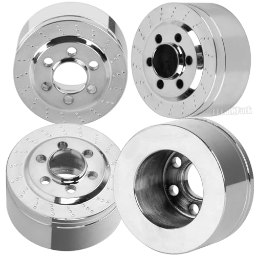 4Pcs 100g Stainless Steel Heavy Duty Wheel Weights Upgrades Part for 1/10 SCX10 SCX10 II 90046 SCX10 III TRX4 D90 RC Crawler Car 1.9 & 2.2 Beadlock Wheels Balance Weights