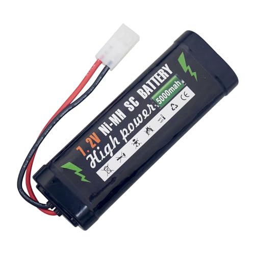 7.2V 5000mAh NiMH KET-2P Plug Battery with USB Charger Suitable for RC Truggy Buggy Tank Racing Remote Control Car Truck