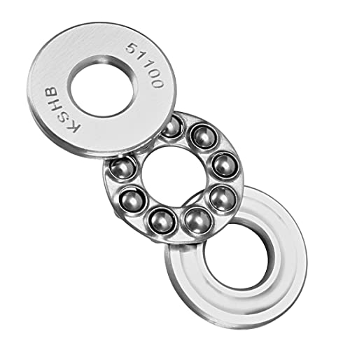 uxcell 51100 Thrust Ball Bearings 10mm x 24mm x 9mm Chrome Steel ABEC3 Single Row Roller 2pcs - size: 10mmx24mmx9mm