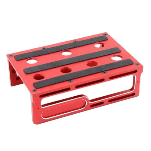Metal Repair Station Work Stand Assembly Platform For RC 1/8 1/10 Rock Crawler Climbing Cars(Red) - color: Red