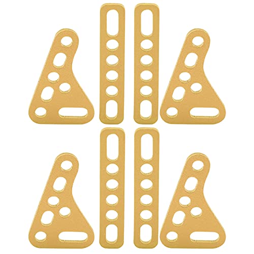 Aluminum Alloy RC Shock Strut Damper Bracket Mount, Metal Suspension Bracket for 1/8 1/10 1/12 1/16 RC Cars, Adjustable Height and Angle Damper Mount for Off - Road Buggy (Gold) - color: Gold