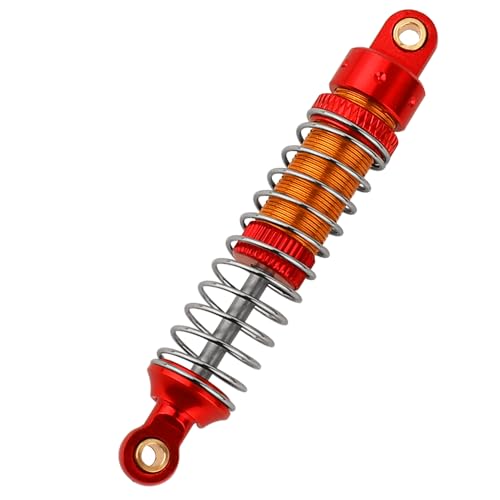 4PCS 53mm/59mm/66mm Aluminum Shocks Absorbers Oil Threaded Damper for 1/18 RC Crawler TRX4M TRX-4M Bronco Defender K10 Upgrade Parts,Silver Color Spring (59mm red) - color: 59mm red