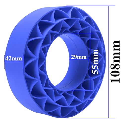 4Pack ShareGoo Silicone Rubber 1.9 RC Crawler Tire Foam Insert 108x42mm Compatible with Axial SCX10 90046 Traxxas TRX4 Redcat Gen7 Gen8 1/10 RC Crawler 1.9" Wheel Tires (Blue) - color: Blue