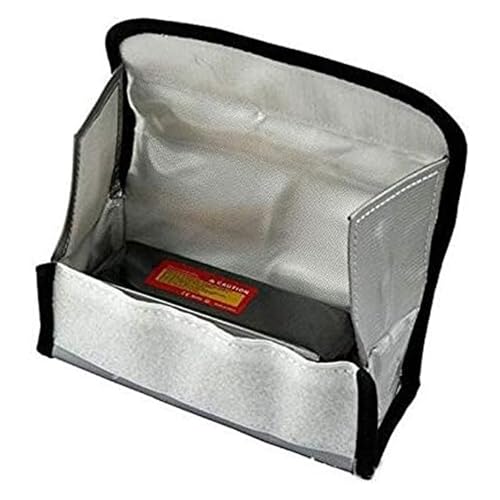 SpeedyFPV Portable Lipo Battery Safety Bag Guard Fireproof Fiberglass Charging Bag (7.25 x 3 x 3 Inches) - style: 7.25 X 3 X 3 Inches