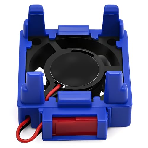 VXL-3s ESC Heat Sink Cooling Fan 28000RPM ESC Fan Heatsink for 1/8 1/10 RC Car Truck, Compatible with Traxxas Bandit/Slash/Stampede/Rustler 2WD/4X4 VXL-3s, Replace for #3340 Velineon (Blue) - style: Blue